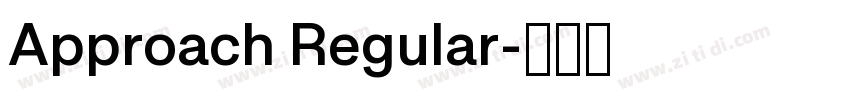 Approach Regular字体转换